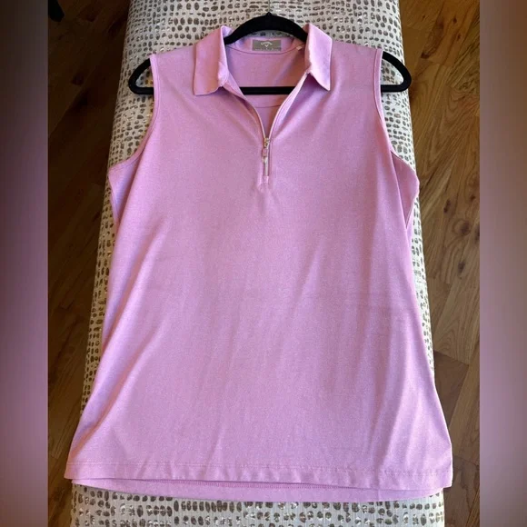 Callaway Women’s Sleeveless Quarter Zip Golf Polo - Picture 6 of 7